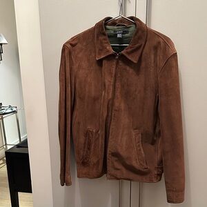 Mens J Crew Brown Suede  Jacket